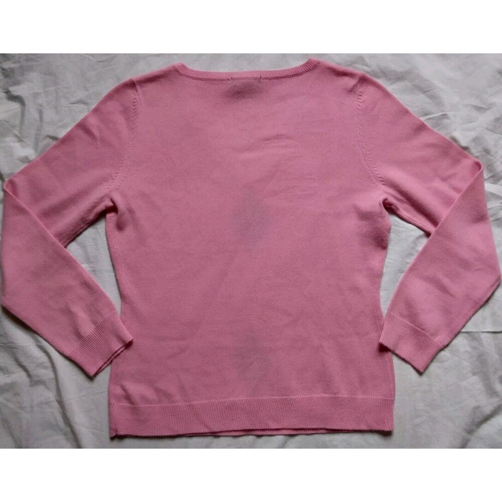 New York and Company Pink Argyle Sweater Academia Barbie Womens Size XS - Picture 8 of 10